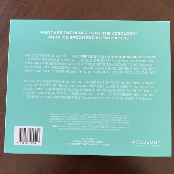 ACEOLOGY AQUA ICE SPOON FACIAL MASSAGER - Picture 4 of 4